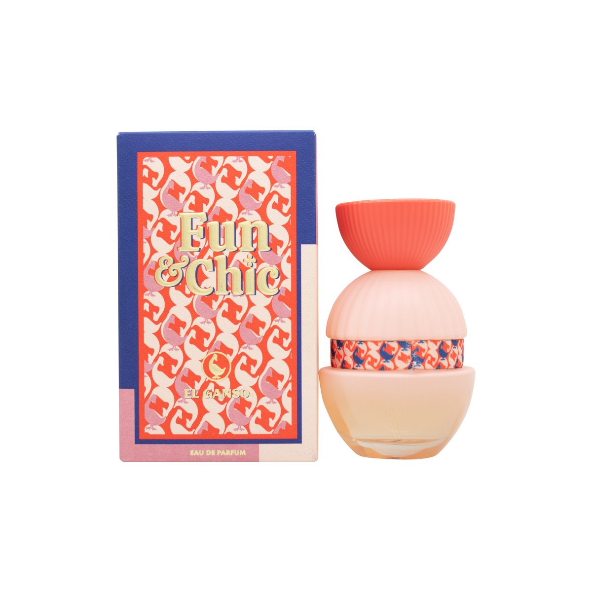 Fun & Chic Eau De Parfum, El Ganso, 100 ml – glasflaske med spray, lys væske og farverig etiket