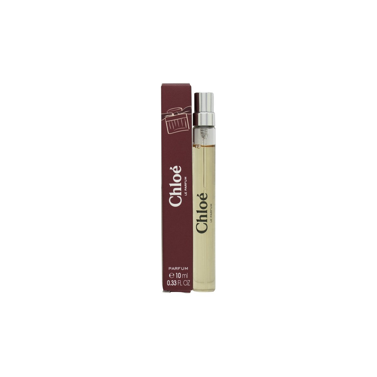 Chloé Chloé Le Parfum Parfum 10ml, Chloé, 10 ml – lille riflet glasflakon med nude sløjfe og sølvfarvet top