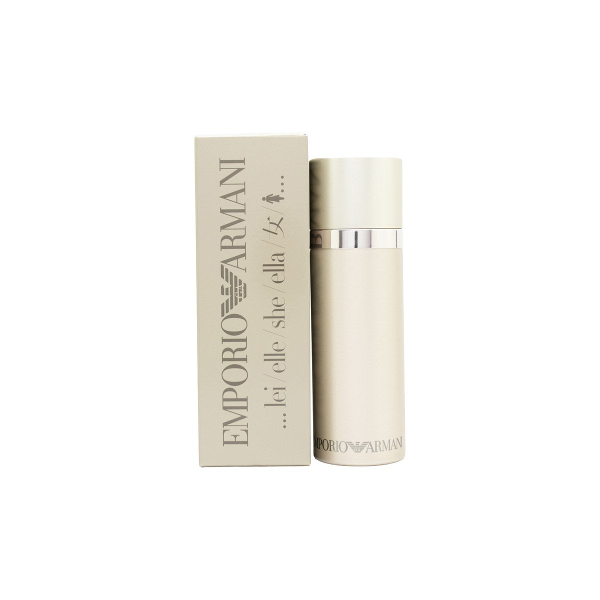 Giorgio Armani Emporio She Eau de Parfum 100 ml fra Giorgio Armani, cylinderformet sølvflaske i minimalistisk design