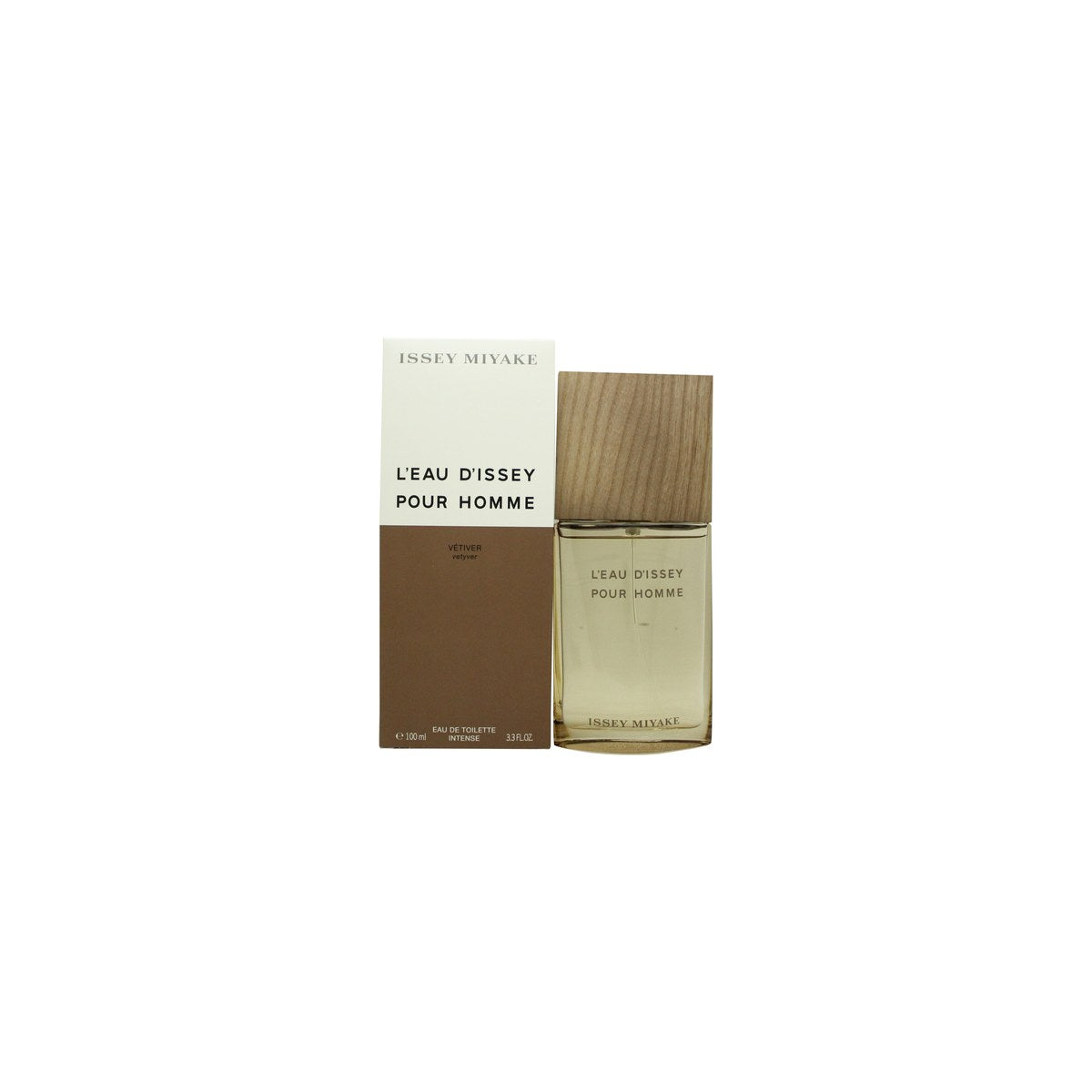 Issey Miyake L'Eau d'Issey pour Homme Vetiver Eau de Toilette 100 ml – klar glasflaske med sort trælåg