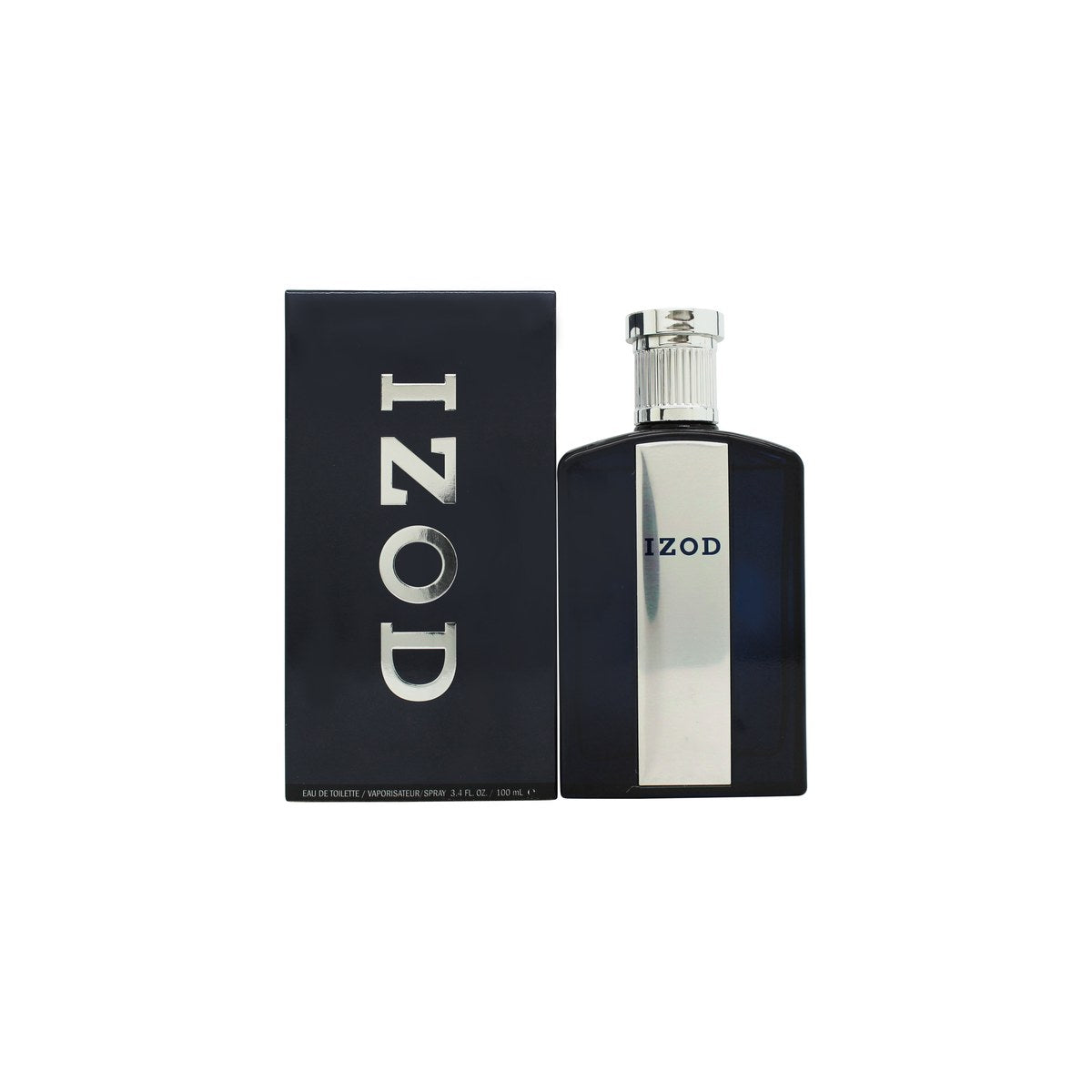 Izod Izod Eau de Toilette 100 ml fra Izod, klar glasflaske med blå væske og sølvfarvet låg i enkelt design