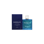 Rayhaan Ocean Rush Eau de Parfum, Rayhaan, 100 ml – blå transparent flakon med sølvfarvet låg og maritimt, enkelt design