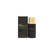 Chopard Black Incense Malaki Eau de Parfum, Chopard, 80 ml – sort rektangulær glasflakon med gulddetaljer og emblem