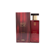 Ajmal Sacred Love Eau De Parfum 50 ml – klar rosatonet glasflaske med bløde kurver og sølvfarvet låg
