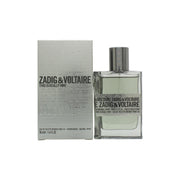 This Is Really! Him Eau De Toilette Zadig & Voltaire 50 ml, rektangulær flaske i sølvfinish med metallisk logo