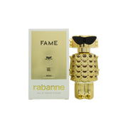Paco Rabanne Fame Intense Eau de Parfum 50 ml, gylden robotformet flakon med sort top og blank finish.